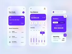 Finance Mobile app UX-UI Design by Ghulam Rasool 🚀 for Upnow Studio on Dribbble Ux Design Mobile, Android App Design, Homepage Design, Travel Brochure Design, Budget App, Finance App